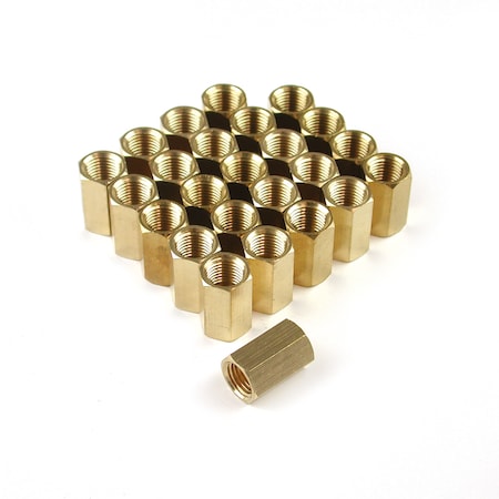 Primefit 1/4" x 1/4" Female to Female Coupling Brass, 25PCS HF14F14F-B25-P